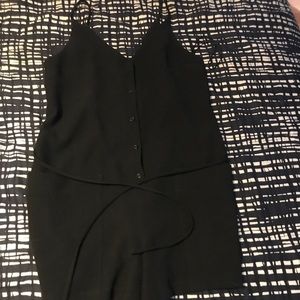EUC topshop size 4 black romper with waist tie